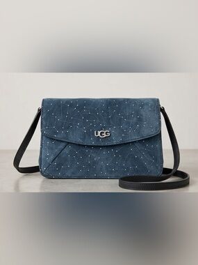 UGG Janey II Blue speckled Suede crossbody bag